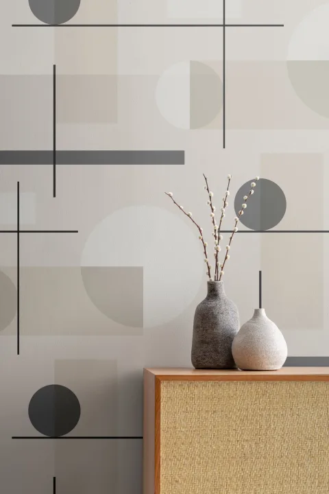 Mid Century abstrakt geometrisk tapet