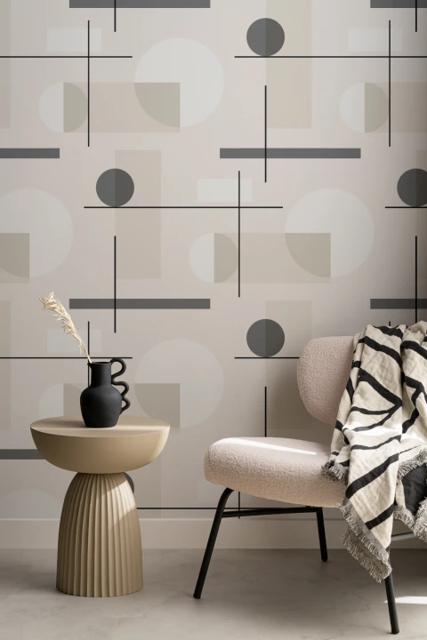 Mid Century abstrakti geometrinen toisto kuvio tapetti