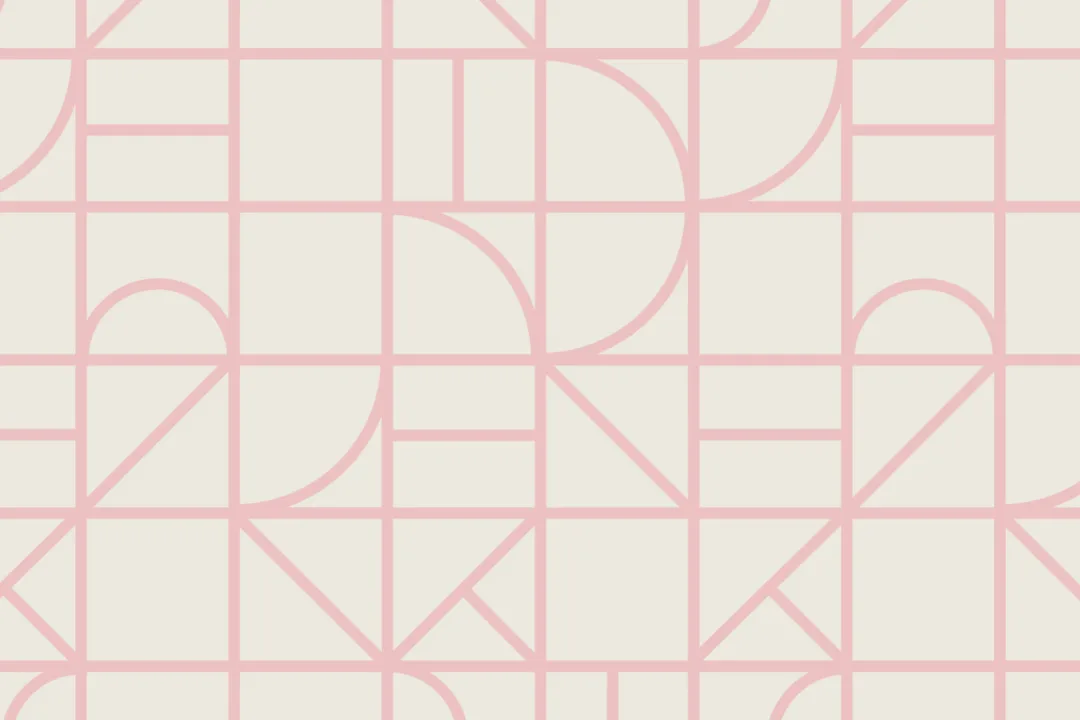 Pink Modern Geometric Grid Repeat Pattern Wallpaper
