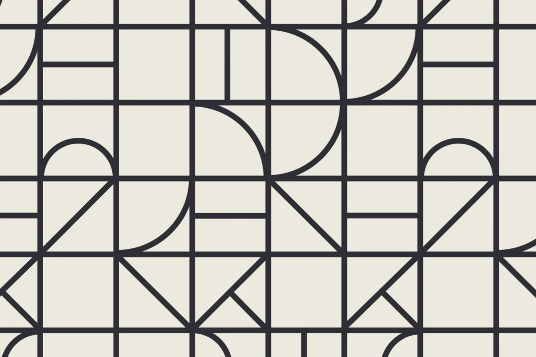 Monochrome Modern Geometric Grid Repeat Pattern Wallpaper