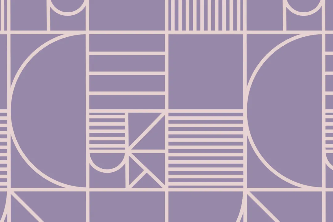 Violet Abstract Geometric Lines Repeat Pattern Wallpaper