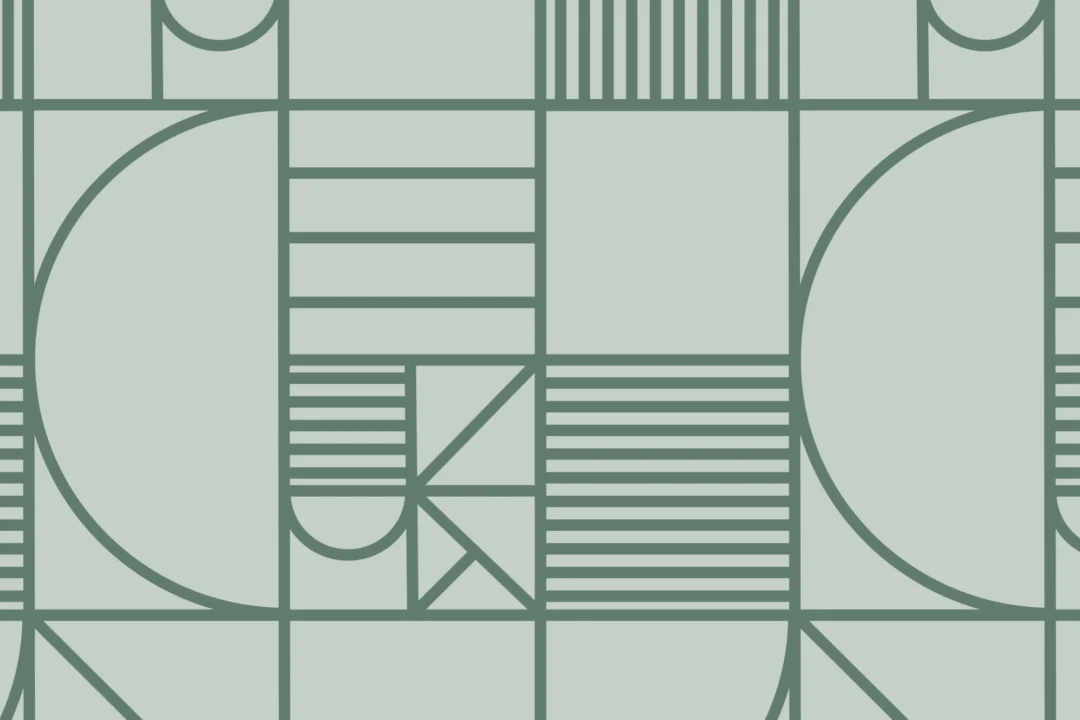 Green Abstract Geometric Lines Repeat Pattern Wallpaper