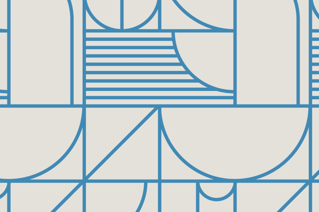 Blue and White Geometric Grid Lines Repeat Pattern Wallpaper