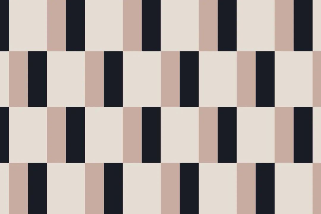 Roz și albastru marin Modern Geometric Bauhaus Repeat model tapet