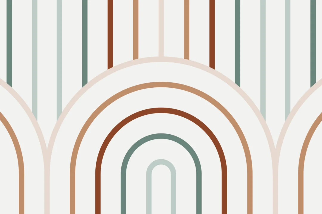 Multicolor Minimalist Loop Repeat Pattern Wallpaper