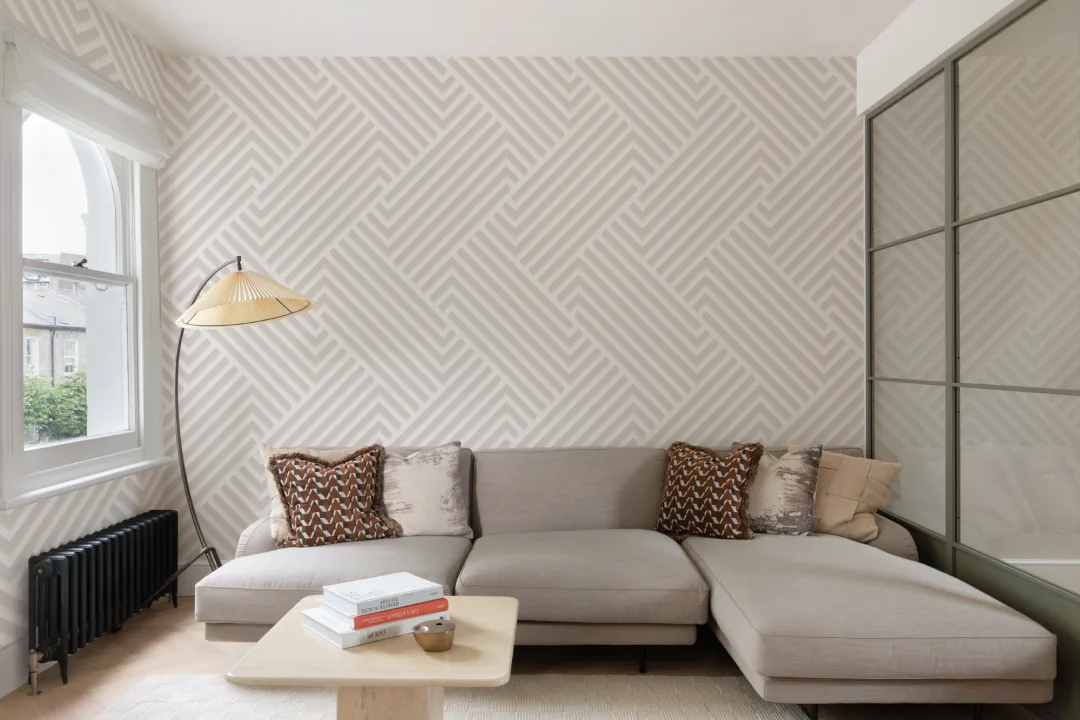3D Geometric Stripes Repeat Pattern Wallpaper