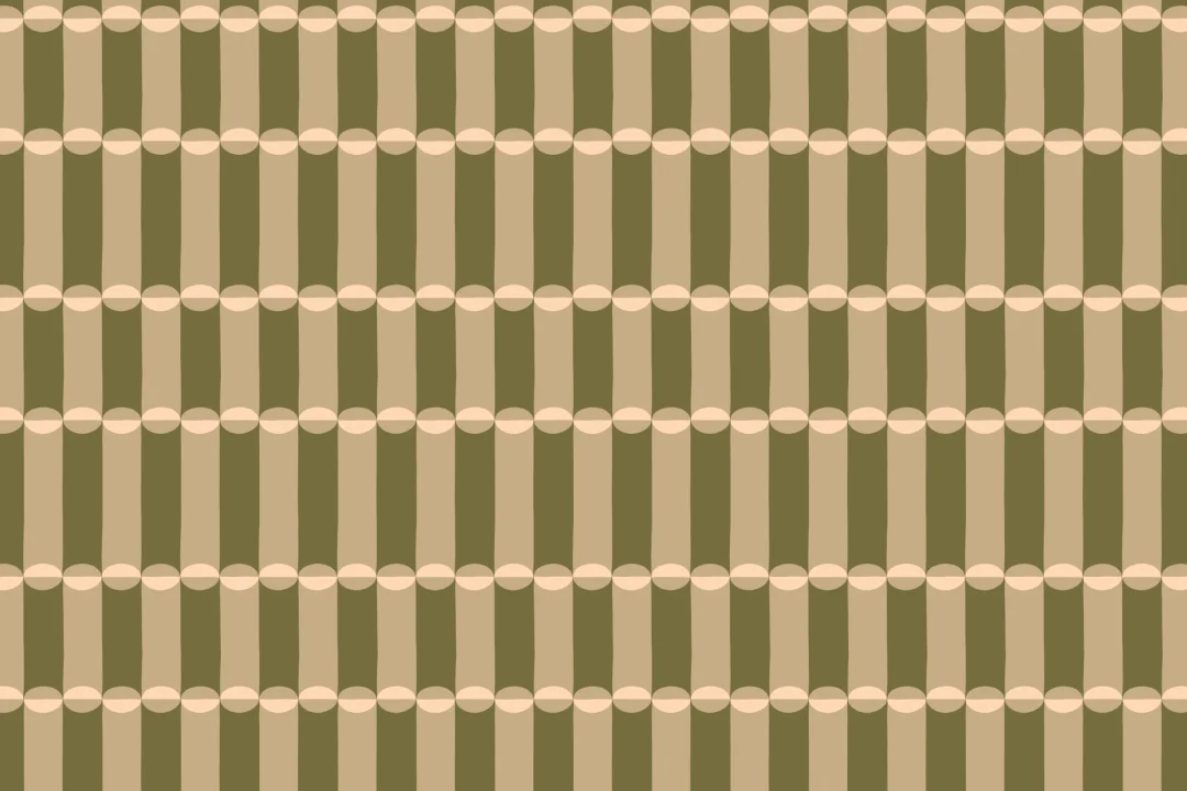 Oliv och rosa rörformigt retro geometriskt mönster Mural-tapeter väggmålning
