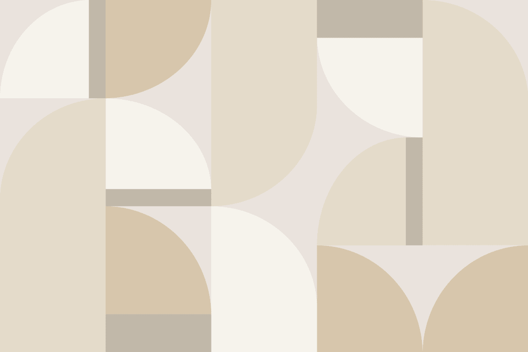 Neutral Geometric Arch Pattern Contemporary Mural