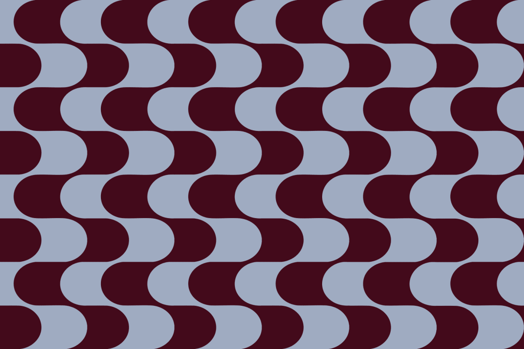 Blue And Burgundy Retro Geometric Pattern Mural