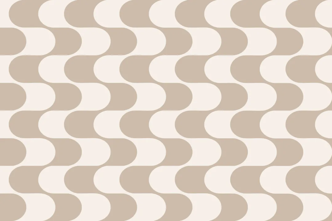 Beige Geometric Pattern Mid-Century Modern Wall Mural
