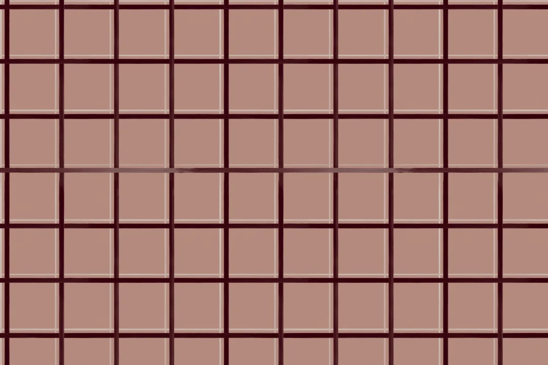 Burgundy Geometric Checkered Pattern Wall Mural Design