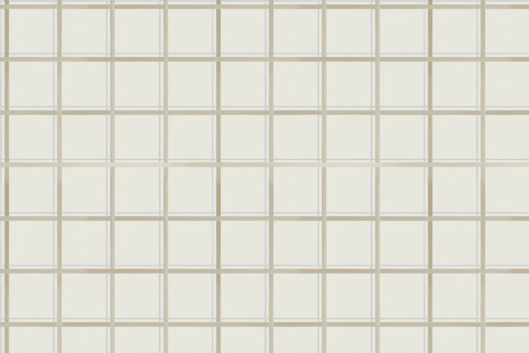 Neutral Checkered Tattersall Pattern Wall Mural