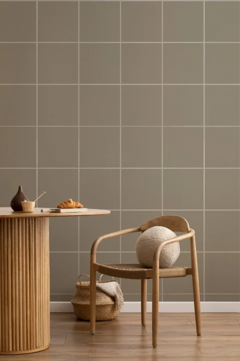 Greige Minimalist Geometric Wallpaper Mural for Contemporary Spaces