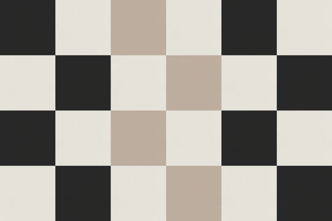 Beige schackrutigt geometriskt väggkonst mural-tapeter