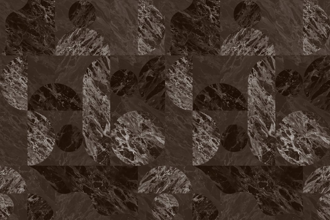 Brun moderne geometriske marmorformer tapet