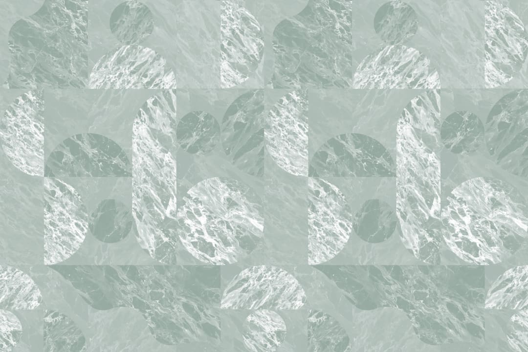 Green Modern Geometric Marble Shapes Wallpaper
