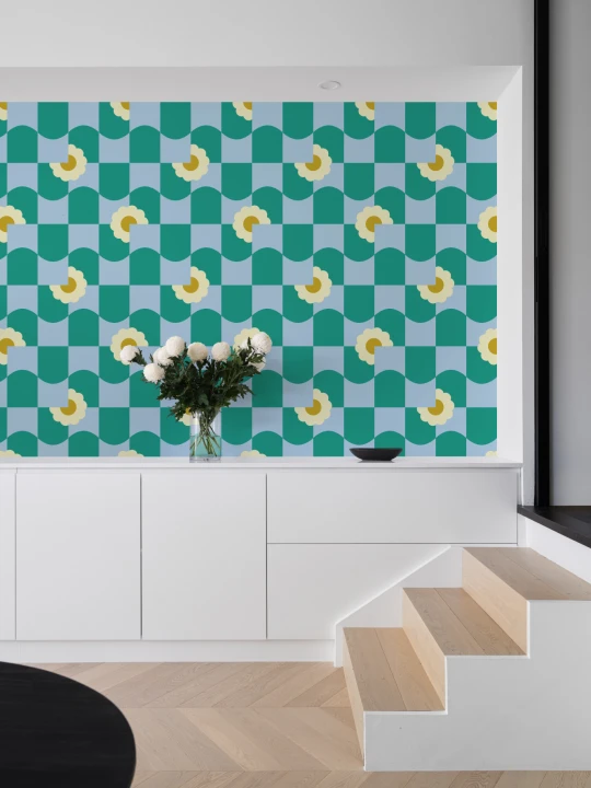 Elizabeth Olwen Petal Pop Green Wallpaper