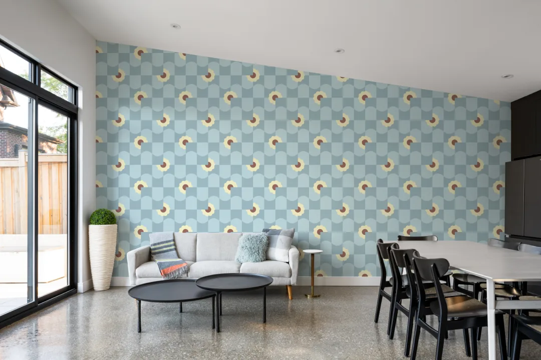 Elizabeth Olwen Petal Pop Blue Wallpaper