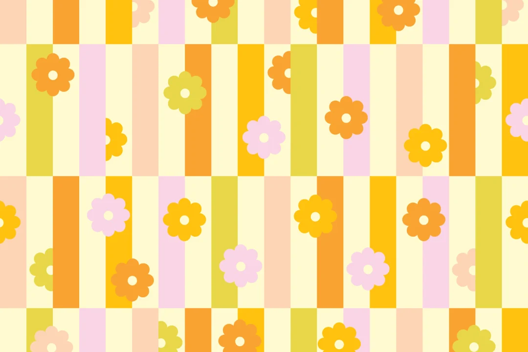Elizabeth Olwen Flower Shift Orange Mural