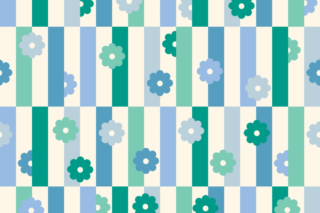Elizabeth Olwen Flower Shift Blue Mural