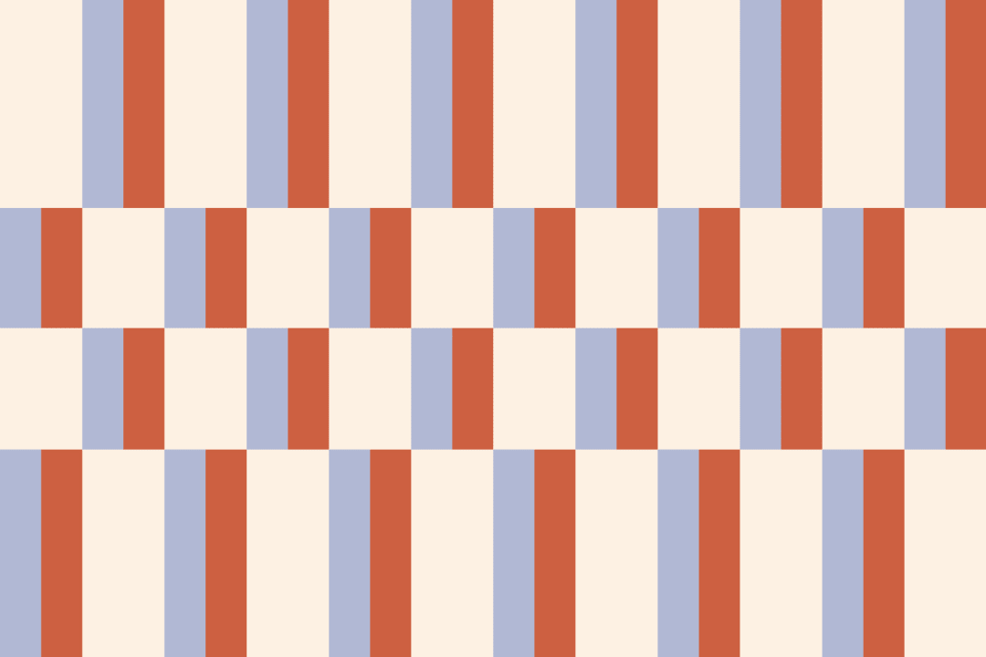 Blue & Orange Modern Geometric Bauhaus Wallpaper