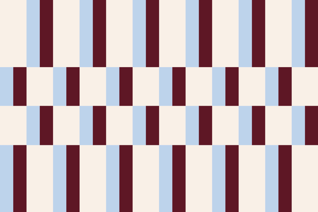Blå och vinröd Modern geometrisk Bauhaus-tapet
