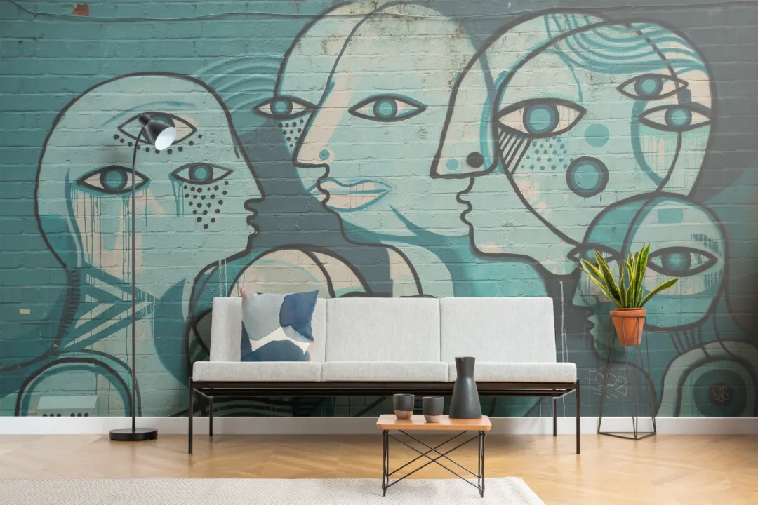 Outsider Art Graffiti Wallpaper Mural