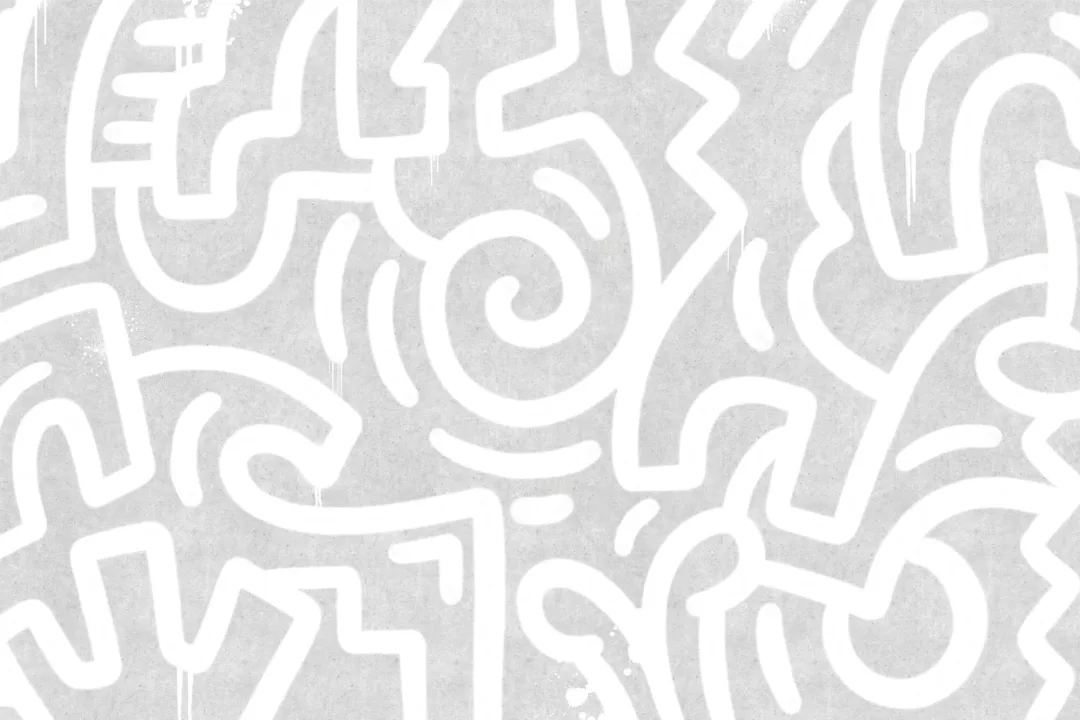 White & Gray Graffiti Concrete Effect Wallpaper Mural