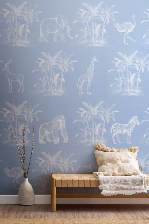 Mural Papel Pintado Explorador Vintage Decoración Tropical