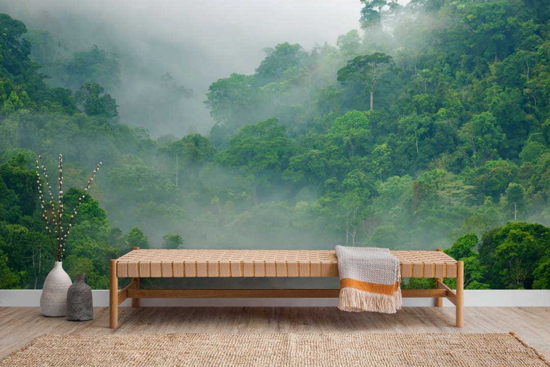 Misty Rainforest Wallpaper Mural