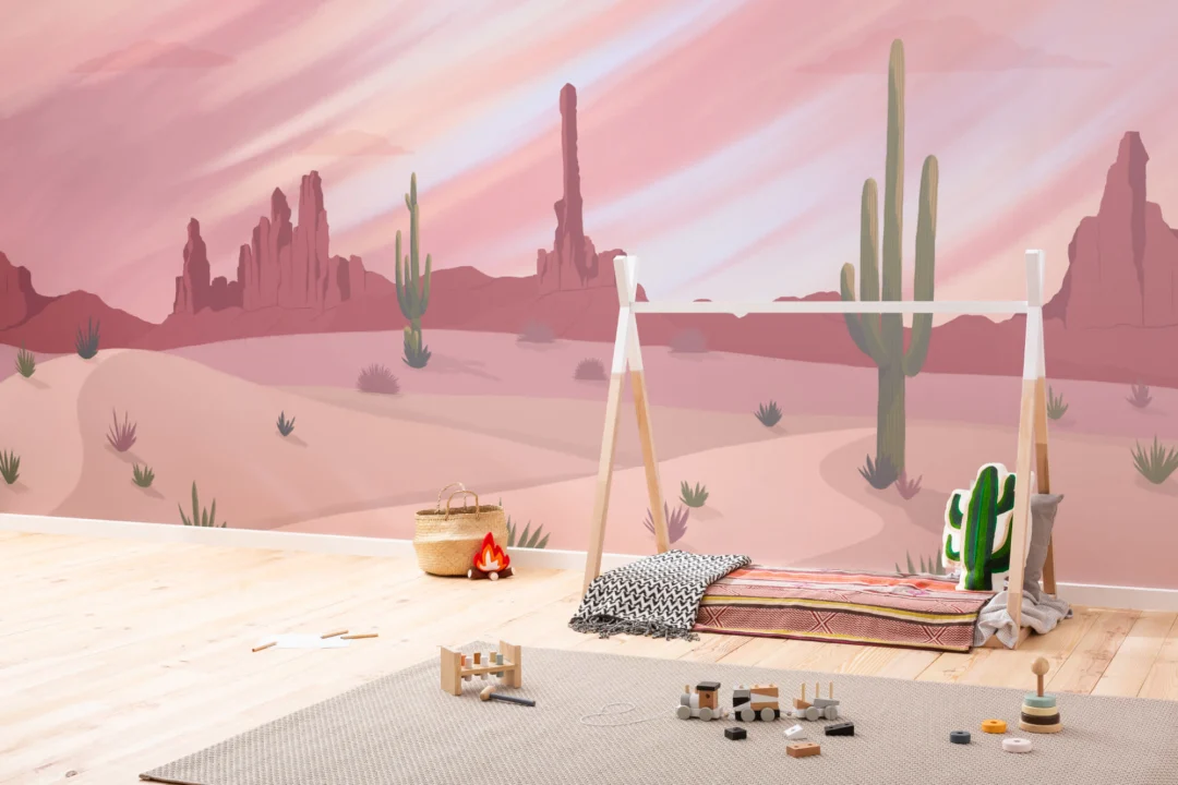 Wild West Cactus Desert Wallpaper Mural