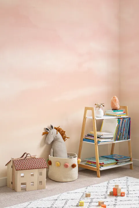 Orange Sunset Watercolor Cloud & Sky Wallpaper Mural