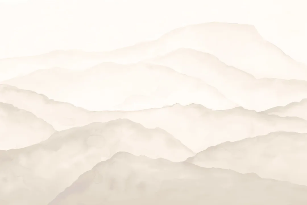 Beige Watercolour Mountains Wallpaper Mural