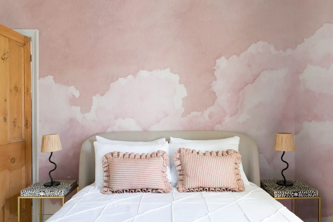 Papel Pintado Nubes Rosas
