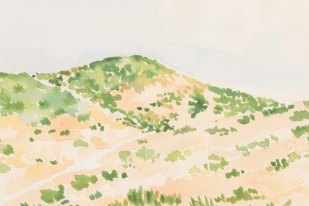 Watercolor Desert Landscape Wallpaper Mural