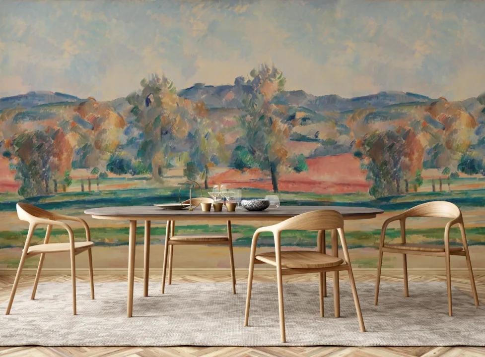 Autumn Landscape Wall Mural in Warm Classic Tones