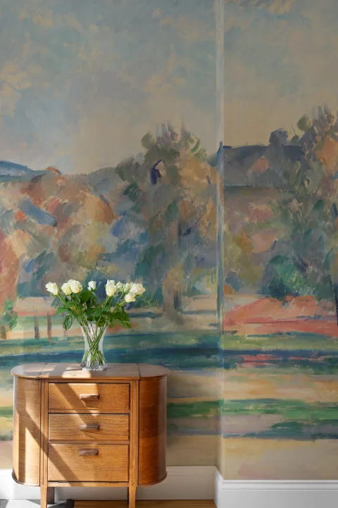 Mural de papel pintado Paisaje otoñal en cálidos tonos clásicos