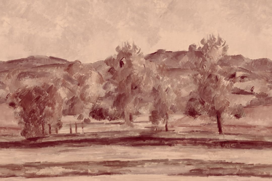 Autumn Landscape Wall Mural in Soft Dusk Tones