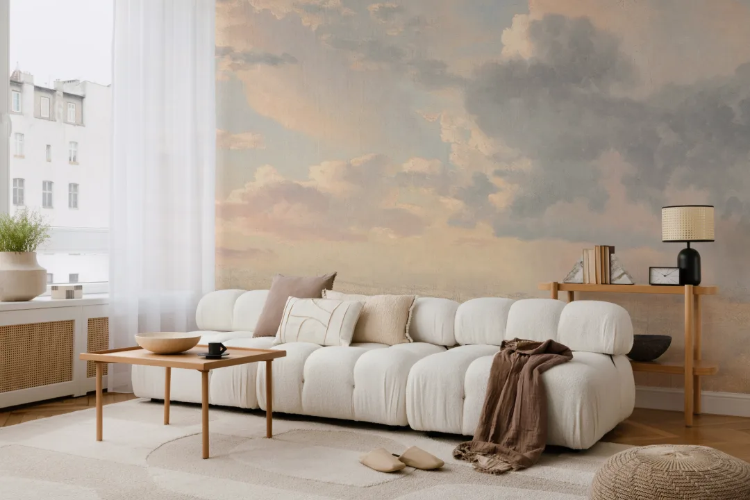 Study of Clouds Over the Sound Wall Mural in Classic Tones