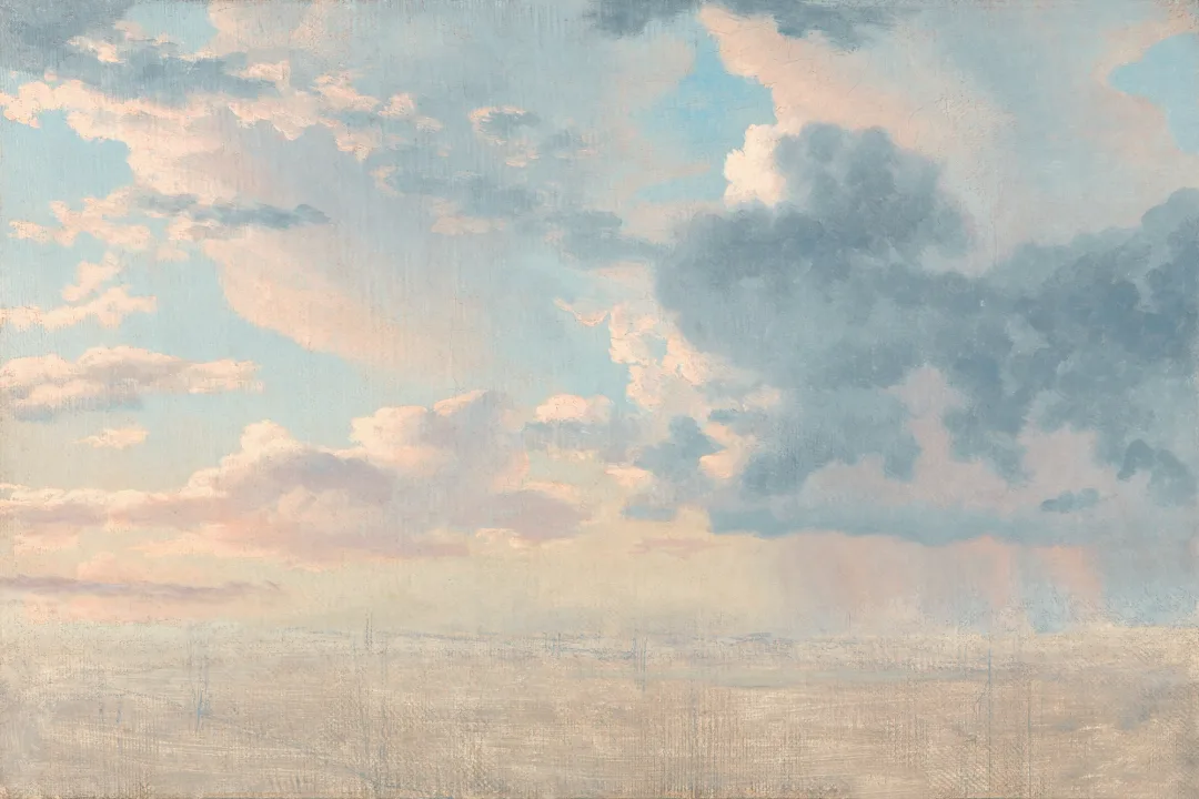 Study of Clouds Over the Sound Wall Mural in Evening Tones