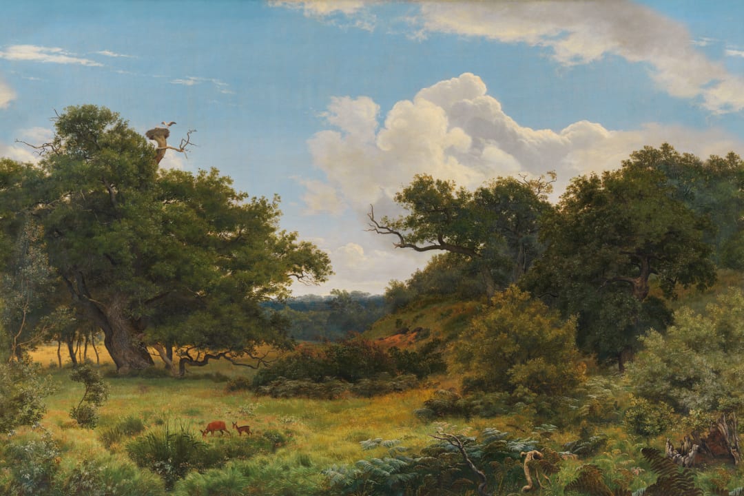 Classic Countryside Landscape Wall Mural Doe Glade by P. C. Skovgaard