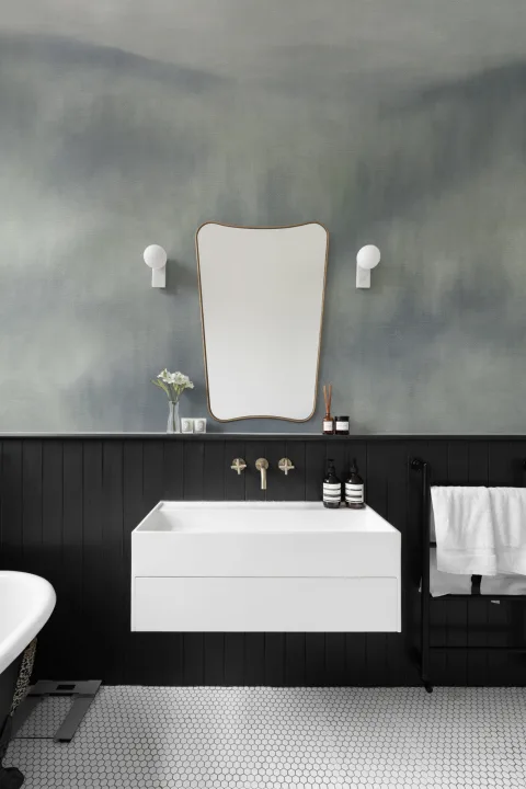 Mural de papel pintado Green Misty Forest Fusion Nature