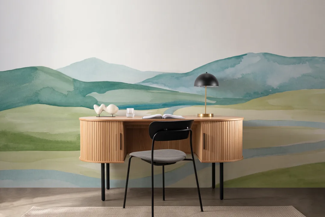Papel pintado Acuarela Paisaje del Valle