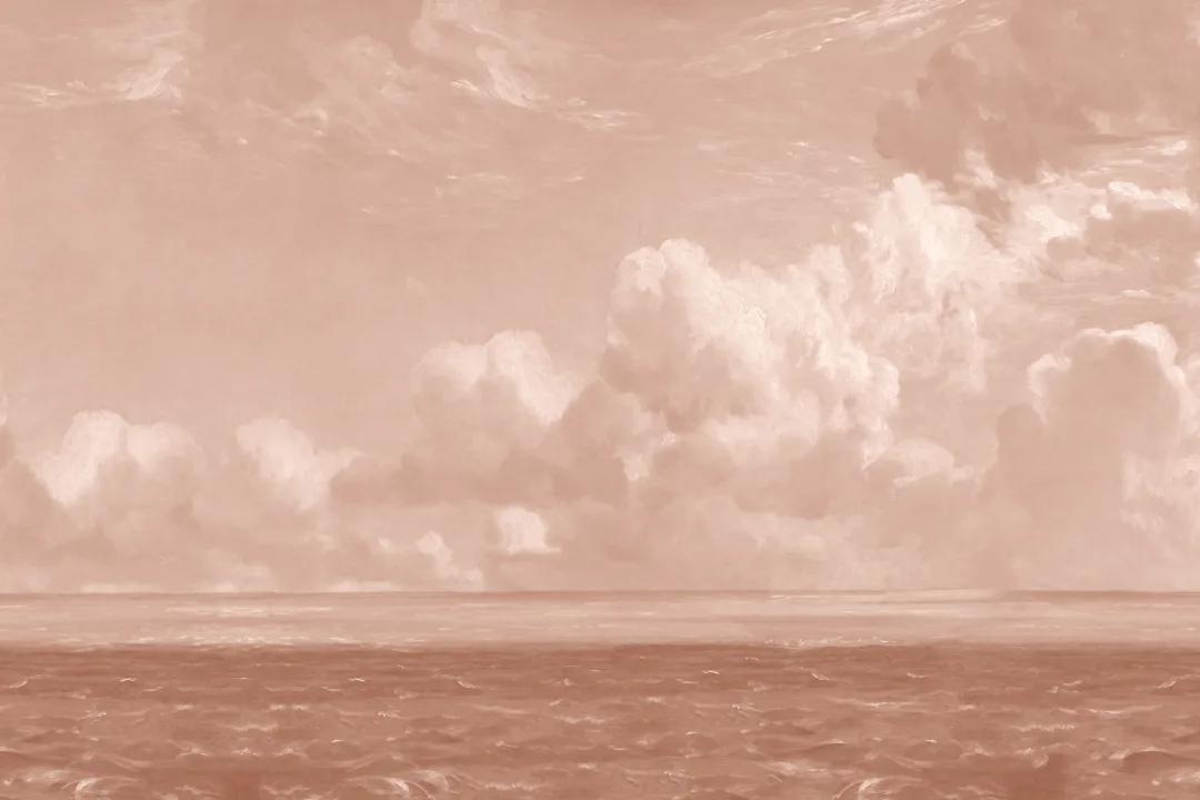 Pink John Constable Seascape Painting Mural