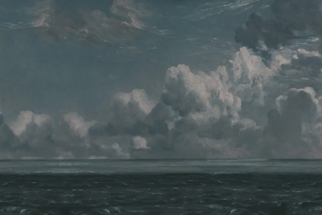 Papier Peint Panoramique bleu marine John Constable vue sur la mer