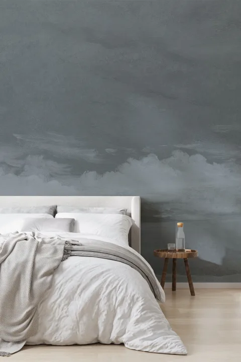 Navy John Constable Sunset Painting Mural