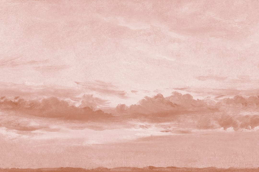 Pink John Constable Sunset Painting Mural