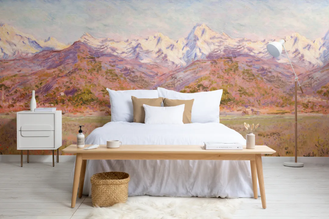 Pink Matisse Meadow Painting Mural