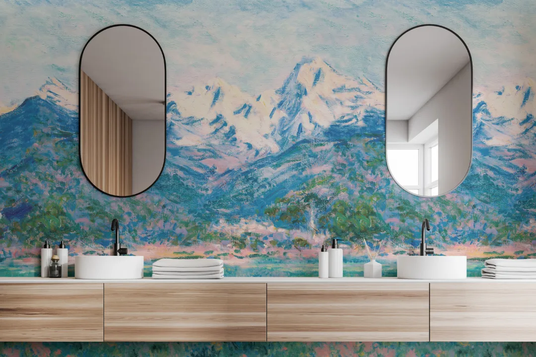 Blue Matisse Meadow Painting Mural