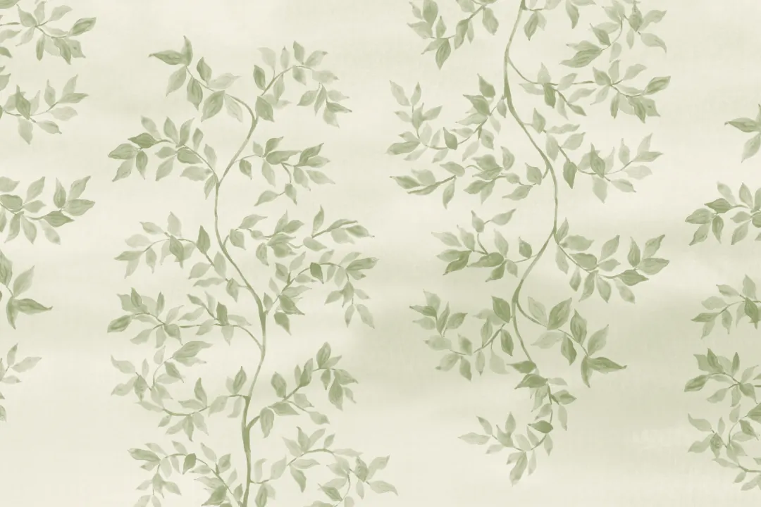 Mjukt grönt bladmönster Botanisk mural-tapeter